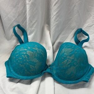 Wacoal underwire adjustable  Teal Lace Bra size 32DD